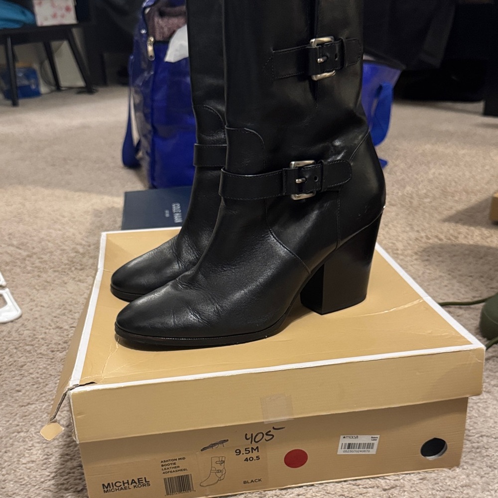 Michael Kors Black Heeled Boots
